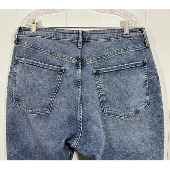 NWT Old Navy High Rise Curvy O.G. Straight Secret Smooth Pockets Blue Sz 18 - Picture 6 of 13